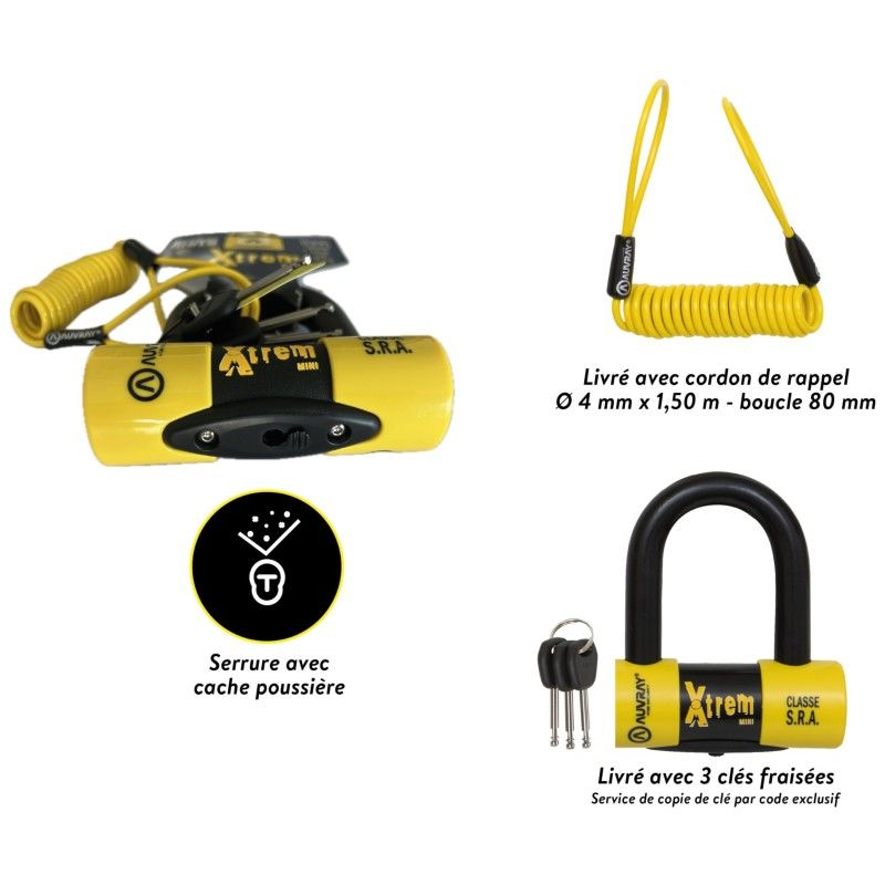 Antivol Norme SRA Bloc Disque XTREM AUVRAY