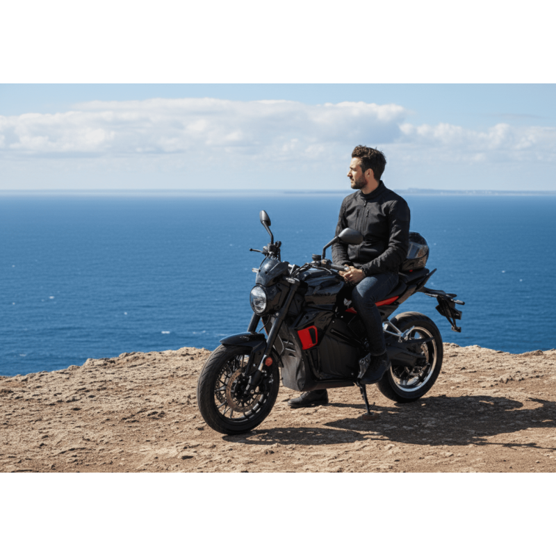 moto électrique Lycke Road90 noir lifestyle