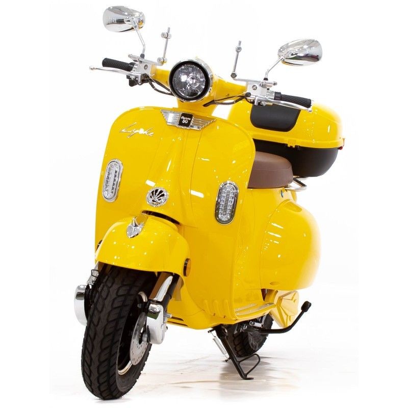 Location Lycke retro 50 jaune 2 x 72V27Ah - 110km