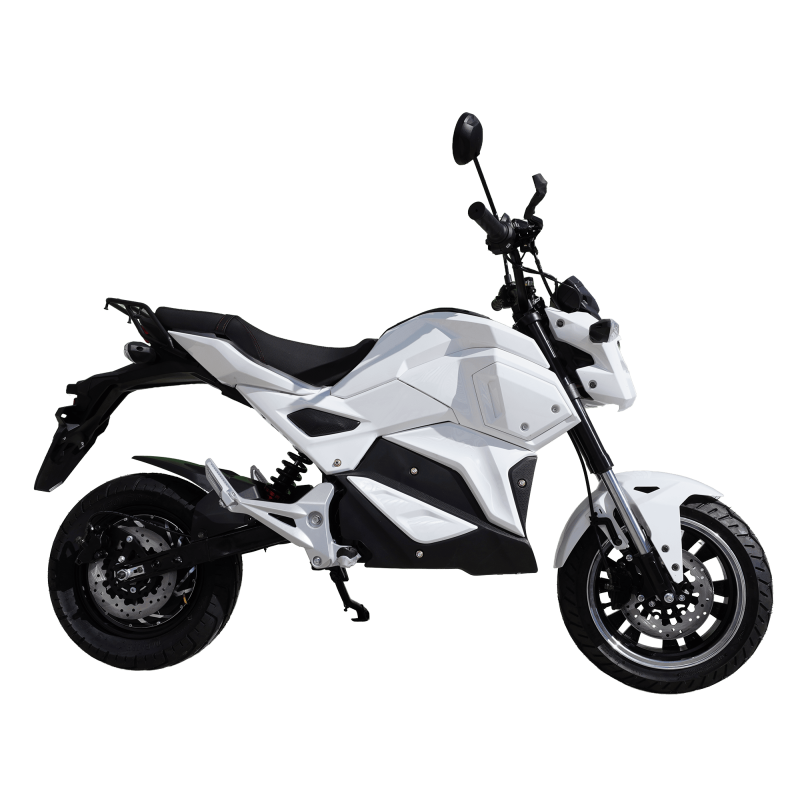 moto électrique Lycke Road50 blanche profil