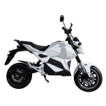 moto électrique Lycke Road50 blanche profil