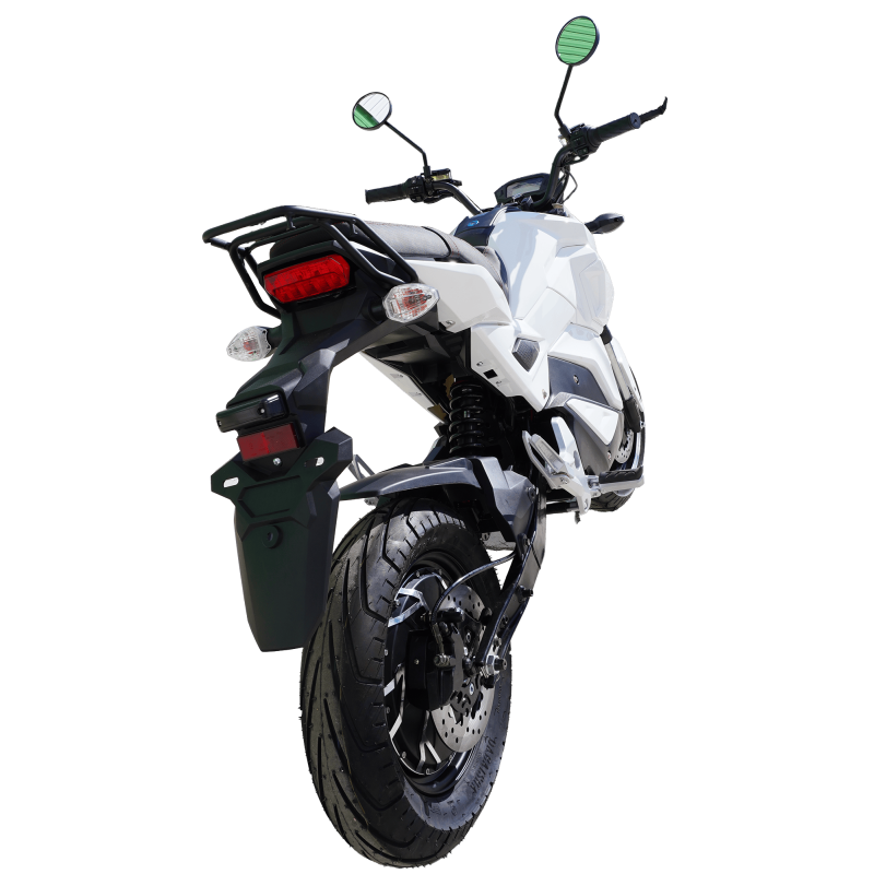 moto électrique Lycke Road50 blanche arrière