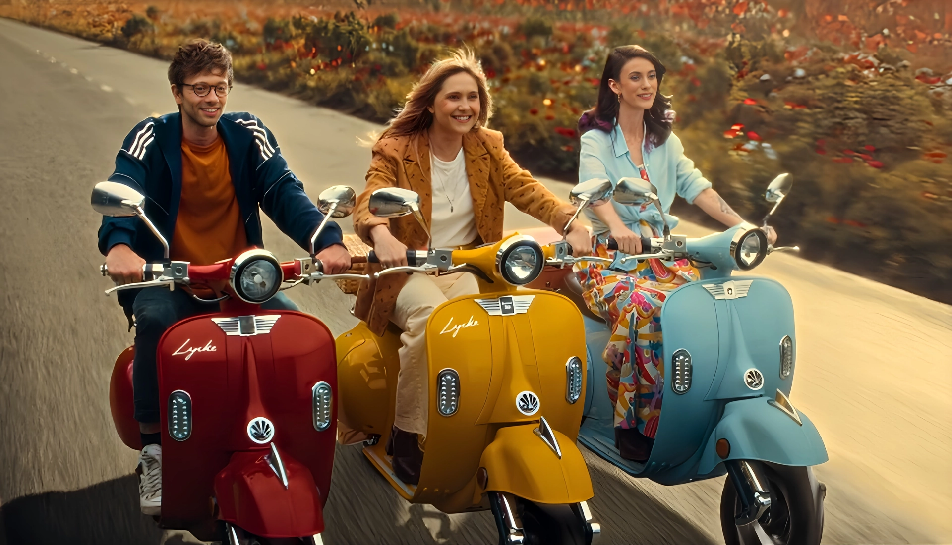 Les scooters LYCKE Retro50 dans la série Bref